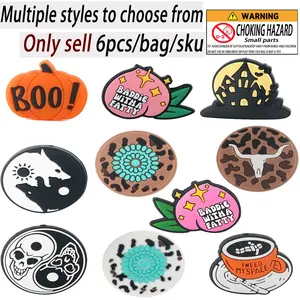 Silicone Beads, 6 Counts/set Cute Pumpkin & Peach & Coffee Cup & Castle Design Beads, DIY Jewelry Making Accessories for Bracelet & Necklace, Diy Beading Accessories