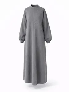 Winter Maxi Knitted Abaya Dress for Muslim Women Modest Comfortable and Elegant Dubai Style Perfect for Casual Wear and Special Occasions Cold Wash