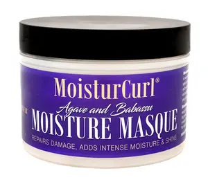 MOISTURCURL Moisture Masque - 8oz Deep Conditioner for 4C Hair | Intensive Repair & Hydration with Babassu Oil & Agave | Fortifies Coily & Kinky Textures | Vegan, Sulfate-Free & Cruelty-Free