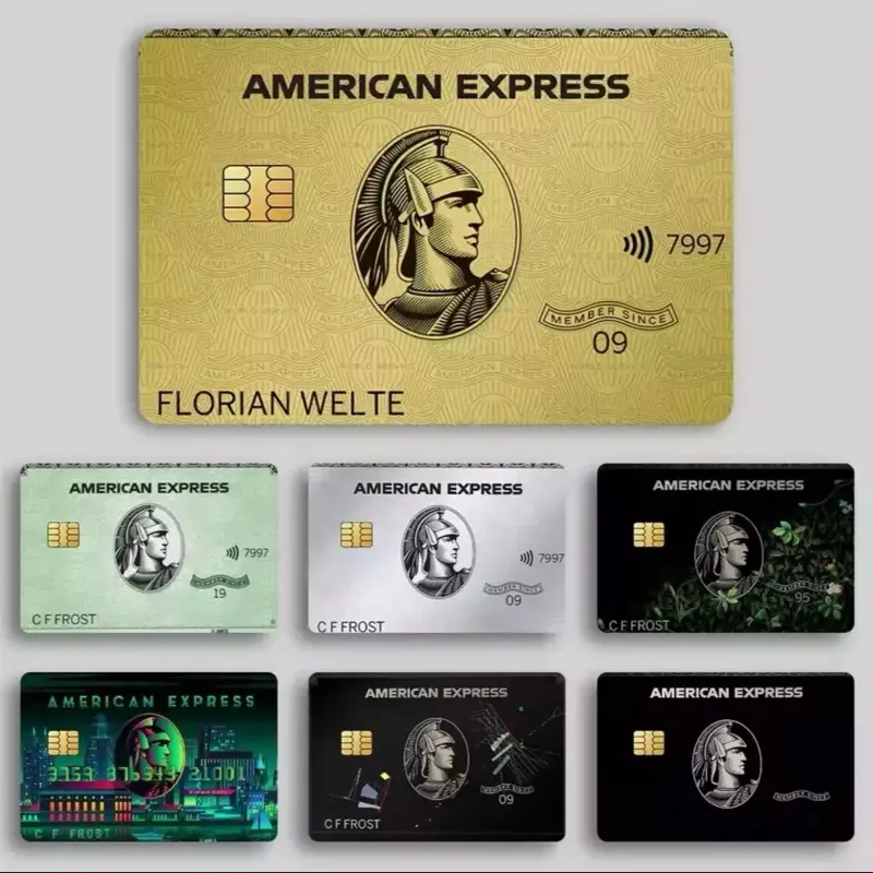 AE EXPRESS Credit Card Skin Decal Sticker 7-Pack Matte UV Vinyl AMEX