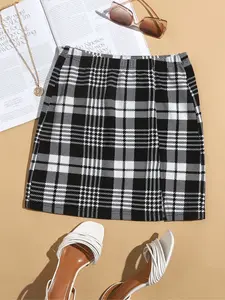 Fashion Women's Plaid Skirt, Stylish Ladies' Checkered Dress, Trendy Casual Wear, Perfect for Daily, Comfortable and Elegant Design