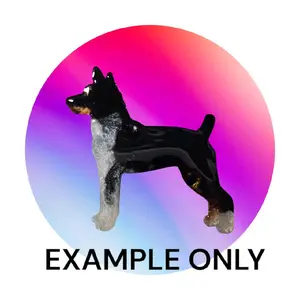 Customizable Resin Rat Terrier keychain or 3D magnet