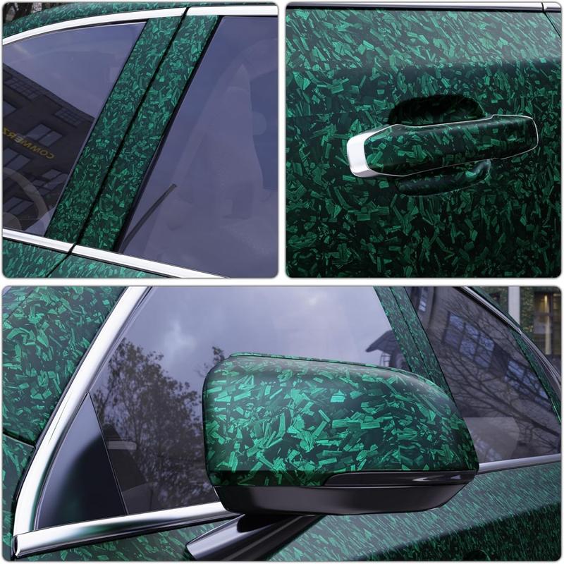 60" x 12" Car Body Vinyl Film Wrap Sticker With Tool Set, 5FT x 1FT Car Wrap Vinyl Roll with Air Release - Air Bubble Free (7D Matte Carbon Fibre)