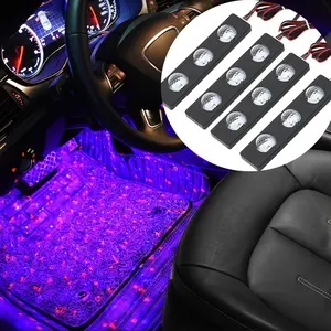 Starlight RGB Car Interior Lights (2-4PCS) - Wireless or Wired Music Sync LED Atmosphere Projector, Must-Have Car Aesthetic for Home & Party