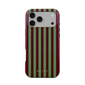 BURGA Tough Phone Cases - Peppermint Edition | for iPhone 17 16 15 14 13 12 11 Series | Stripes Phone Case | Trendy 2026 Phone Case | Shockproof Protection | Gift for Her