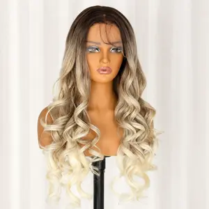 26 inch 13x6 Body Wave Lace Front Wig Pre Plucked Pre Layered Natural Hairline Glueless Soft Tangle Free Easy Wear Mocha Water long wavy lace hairline wig