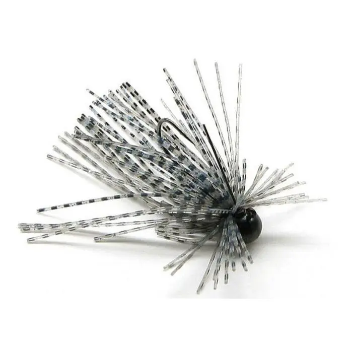 Tungsten Finesse Jig with a Compact Round Design, Hand-Tied 80-Strand Silicone Skirt, and Hand-Glued Mono Guard for Light Line Fishing, 80 Strands, Fishing Keitech Tungsten Mono Spin Jig, Extremely Strong For Its Size, Ultra-Light, #3 Katsuichi Hook