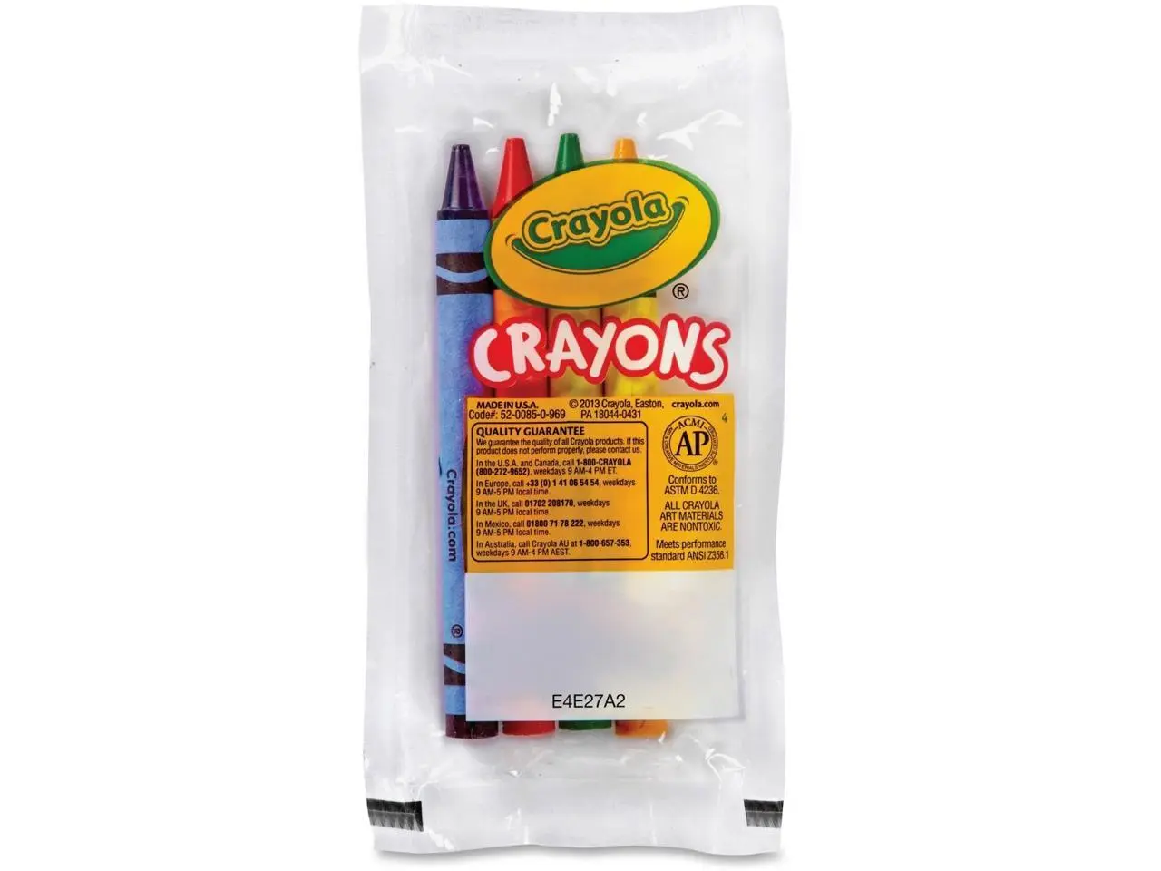 Crayola Set of Four Regular Size Crayons in Pouch Crayola Set of Four Regular Size Crayons in Pouch