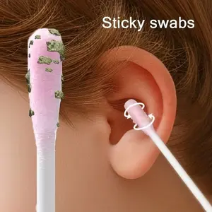 50 Pack Ear Cleaning Swabs, Disposable Ear Canal Cleansing Sticks, Portable Home Use Cotton Swabs, Daily Ear Care Tool