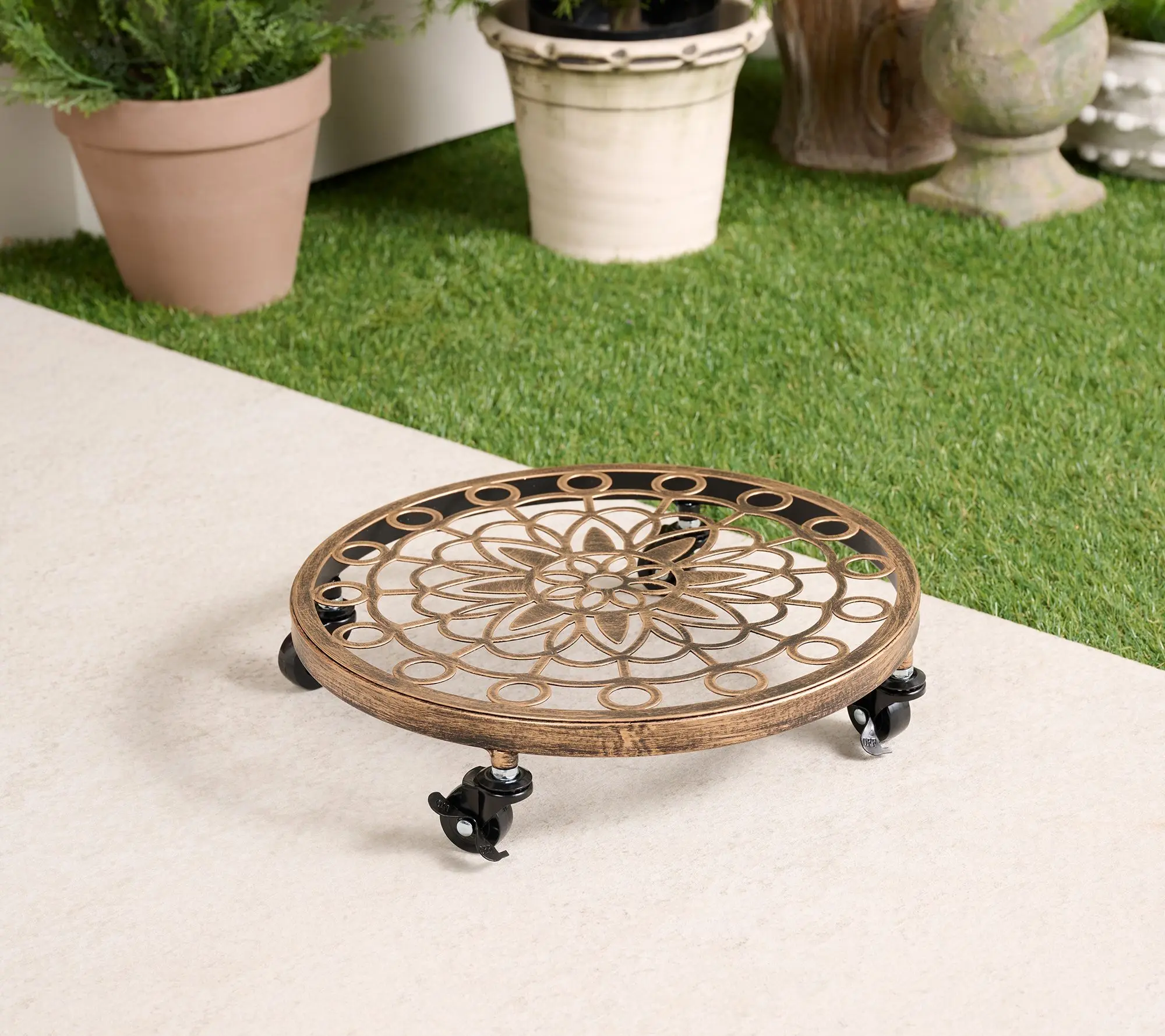 Garden Reflections 14" Rolling Plant Stand