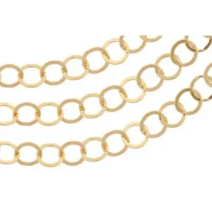 14Kt Gold Filled 5mm Flat Round Cable Chain - 5 Feet Spool