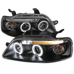 2004-2008 Chevrolet Aveo Dual Halo Projector Headlights (Matte Black Housing/Clear Lens) 2004-2008 Chevrolet Aveo Dual Halo Projector Headlights (Matte Black Housing/Clear Lens)