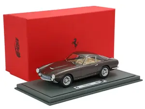 Ferrari 250 GT Lusso Brown Metallic "S/N 4891 GT Steve McQueen" With Display Case Limited Ed 1/18 Diecast Model Car by BBR