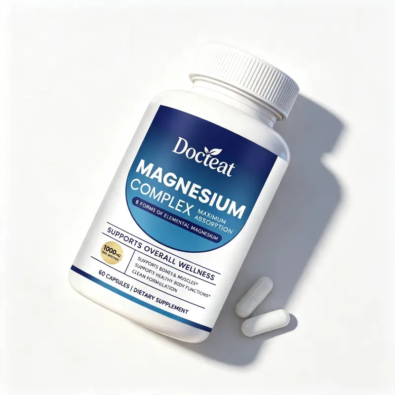 Complex Magnesium Mineral Dietary Nutrition Supplement - 90 Capsules, High Absorbable, Easily Absorbed, Prop 65 Safe, Metabolic Support, Nutrient Intake Boost, Vitamins, Minerals & Wellness Supplements