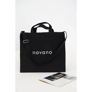 black cotton tote