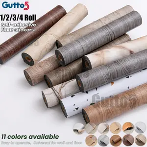 Luxury Wood Grain Floor Stickers, Self-Adhesive Vinyl Flooring, Easy Peel & Stick DIY Removable, Wall and Floor Renovation