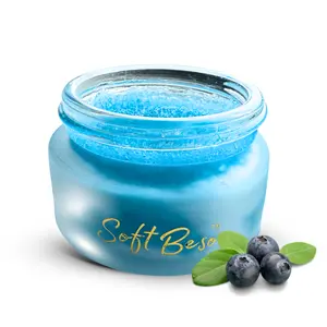 SoftBeso by AlignerOff Sugar Lip Scrub – Blueberry-Fragrance and Flavored Gentle Exfoliator for Dry, Rough, & Chapped Lips.
