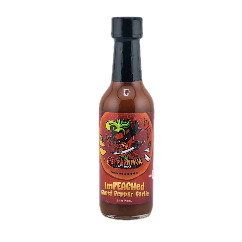 ThePepper Ninja ImPEACHED Ghost Pepper Garlic Sauce 5 oz - Bold Flavor for Your Dishes Fire Sauce