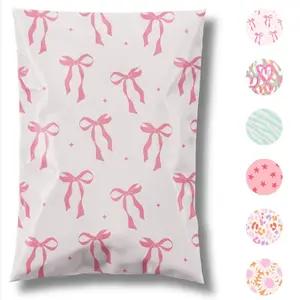 Pretty Package Designer Poly Mailers, 100-pack, dimensions 10 × 13 inches; garment luxury shipping bags with self-sealing strips included; heavy-duty waterproof self-sealing shipping bags suitable for small businesses.