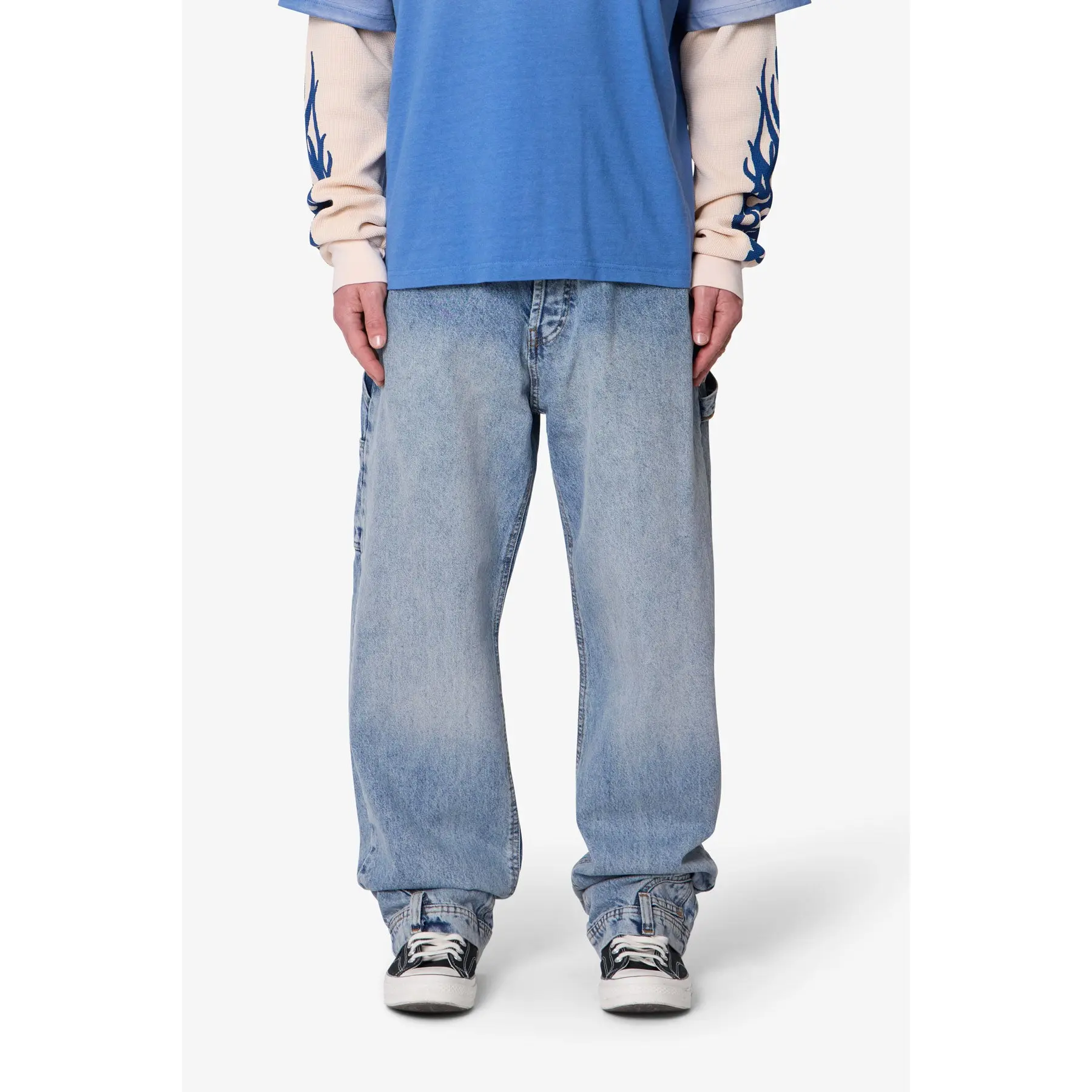 mnml Ultra Baggy Reconstructed Denim - Washed Blue