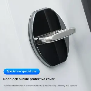 Stainless Steel Car Door Lock Protection Cover, Anti-Rust Lid, Durable Automotive Accessory, Easy Installation, Universal Fit