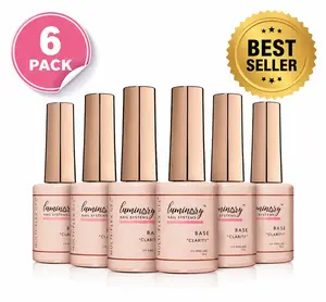 Luminary Clarity Multi-Flex Gel Base 10ml – 6 Pack | Best Seller Builder Gel Base for Strong, Flexible Nails