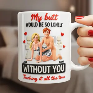 Personalized Couple Coffee Mug 2D Printed 3D Effect Custom Name Funny Romantic Design Cute Love Gift for Couples Anniversary Birthday Matching Keepsake Present for Him Her Relationship Mug