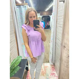 Amelia Ruffle Sleeve Top