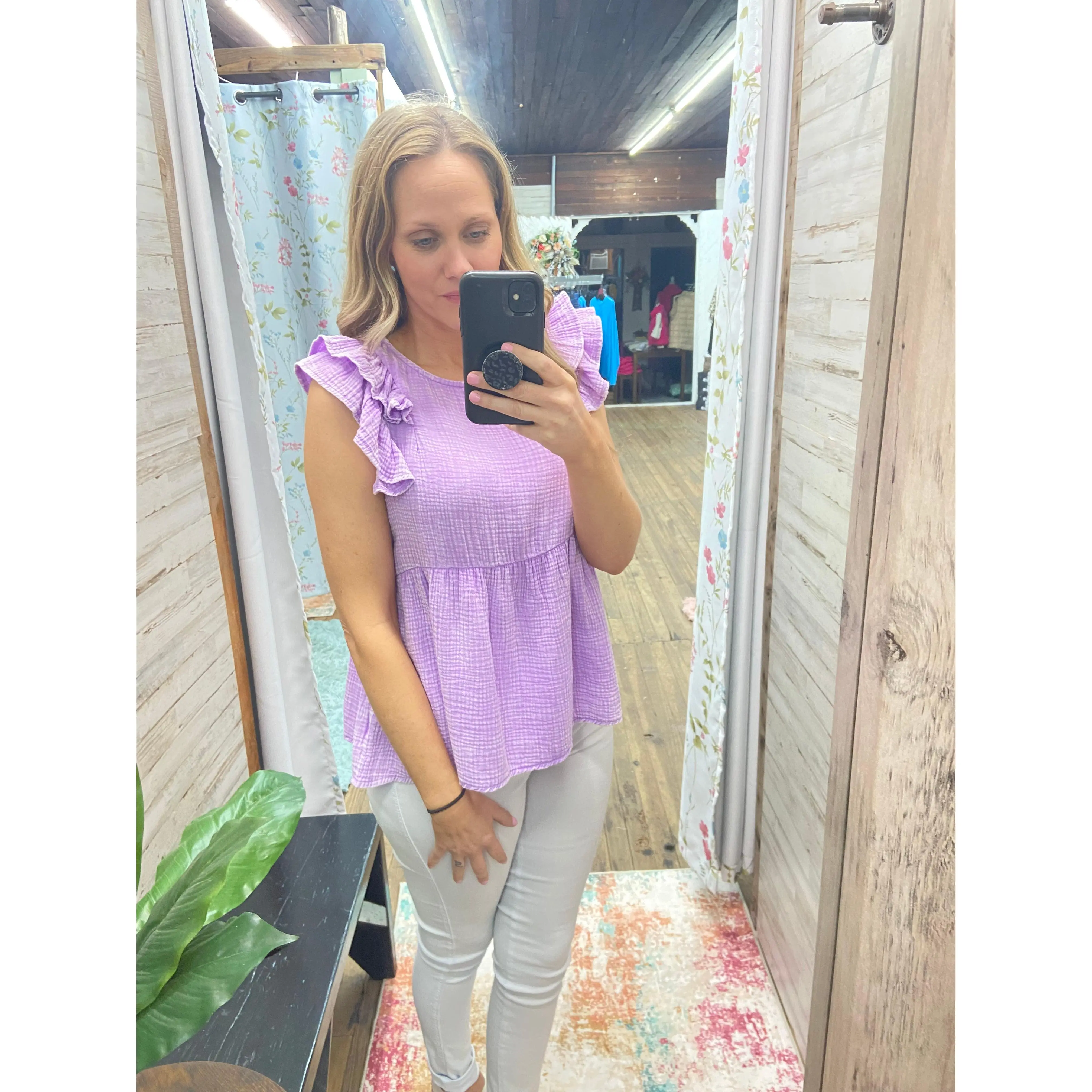 Amelia Ruffle Sleeve Top
