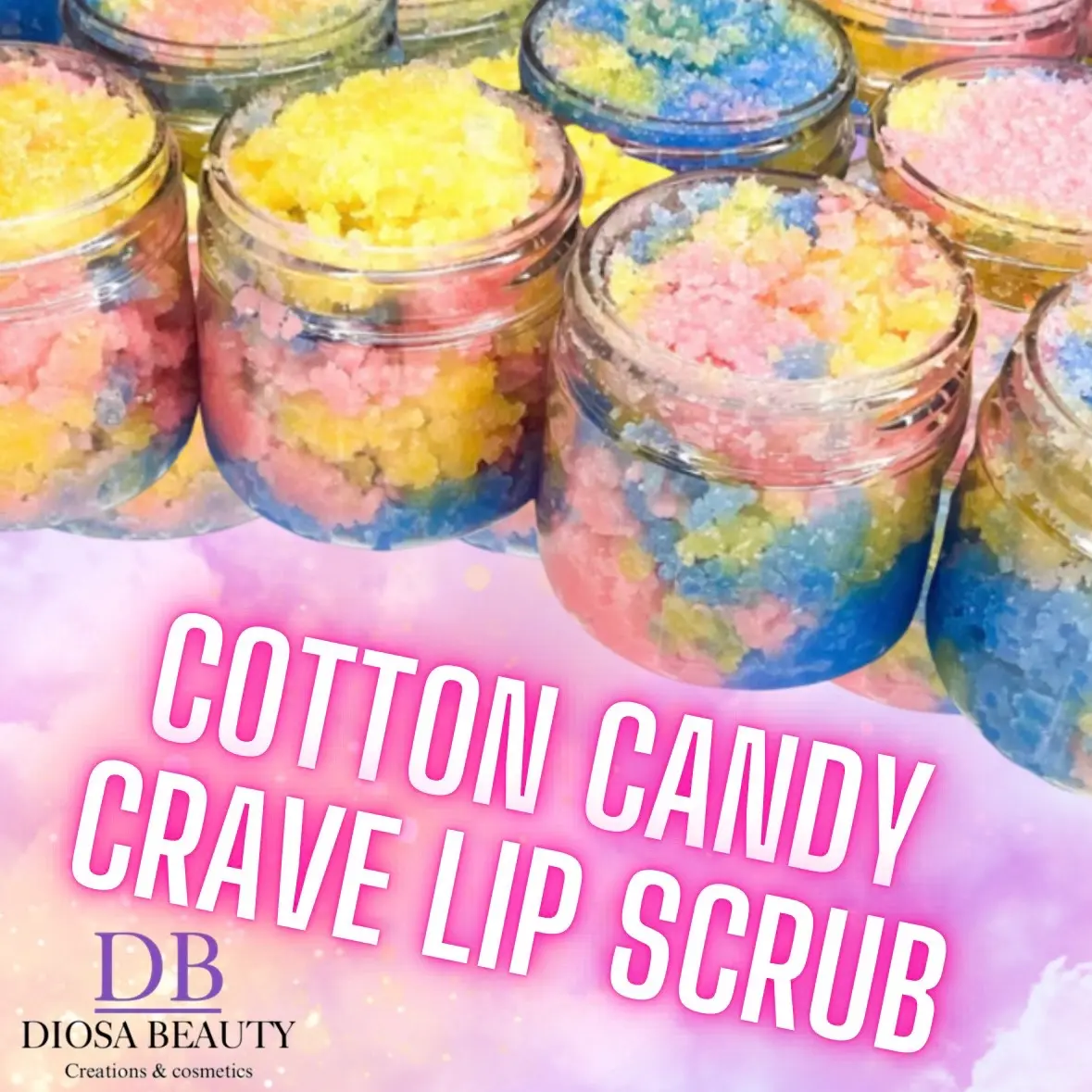Cotton Candy Crave Lip Scrub By Diosa Beauty Creations & Cosmetics