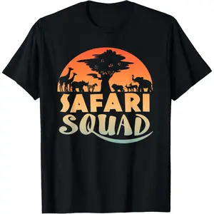 Fashionable Casual Top Cotton Men's Short Sleeve Safari Costume Africa Safari Tour T-Shirt