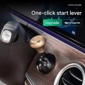 Metal Push Button Car One-touch Start Button Cover Universal Engine Ignition Control Lever Interior Decoration Accessory for Various Models - Interchangeable Knob  Vehicle Automotive