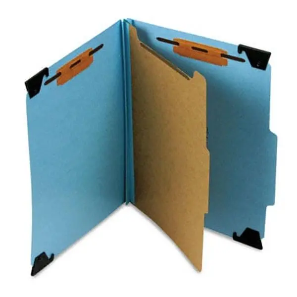 Smead 4-Section Expandable Hanging Classification Folder, Pressboard/Kraft Material, Letter Size, Blue Color, Expandable Folders