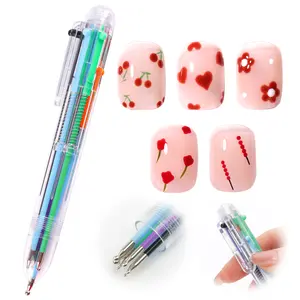 Nail Art Dotting Pen, Dotting Tools Nail Tip Dot Paint in Ballpoint Pen Design Manicure Kit for Dot Drawing Home Salon