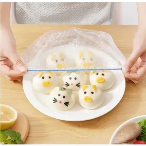 Transparent Disposable Food Covers, Elastic Stretch Bowl Caps for Leftovers, Universal Fit Bowl & Dish Wraps