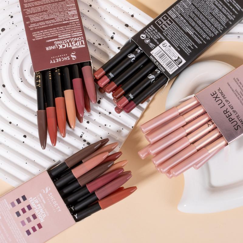 48-Color Matte Set, Lip Liner Kit, Waterproof and Long-Lasting, Easy to Apply for Full Lips, Defines Sexy, Unique Lips in Coffee Shades