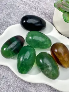 1PC Elegant Fluorite Egg Carving Decorative Piece, Ideal for Home & Tabletop Decoration, Perfect Easter Gift Choice, Must-Have for Collectors