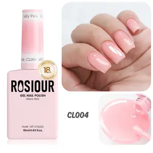 ROSIOUR 18ml Sheer Jelly Gel Polish | Jelly Pink CL004 | HEMA-Free, TPO-Free | Sheer Jelly Finish | Perfect for Nail Art & French Tips