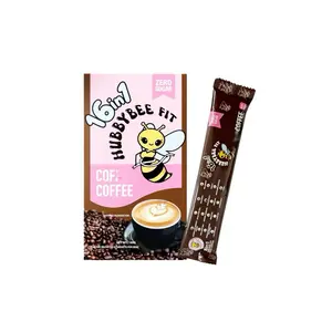 Hubby Bee Fit 16 in 1 Coffee - 18g x 10 Sachets | Premium Arabica Blend with Collagen Glutathione & Apple Stem Cell Zero Sugar