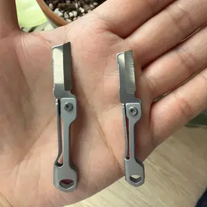 2PCS SET Large+Small Mini Folding Pocket Knife Set, EDC Outdoor Tools, Stainless Steel Tiny Package Knives, Durable Keychain Knives for Outdoor & Everyday Carry, Ultra Compact and Lightweight