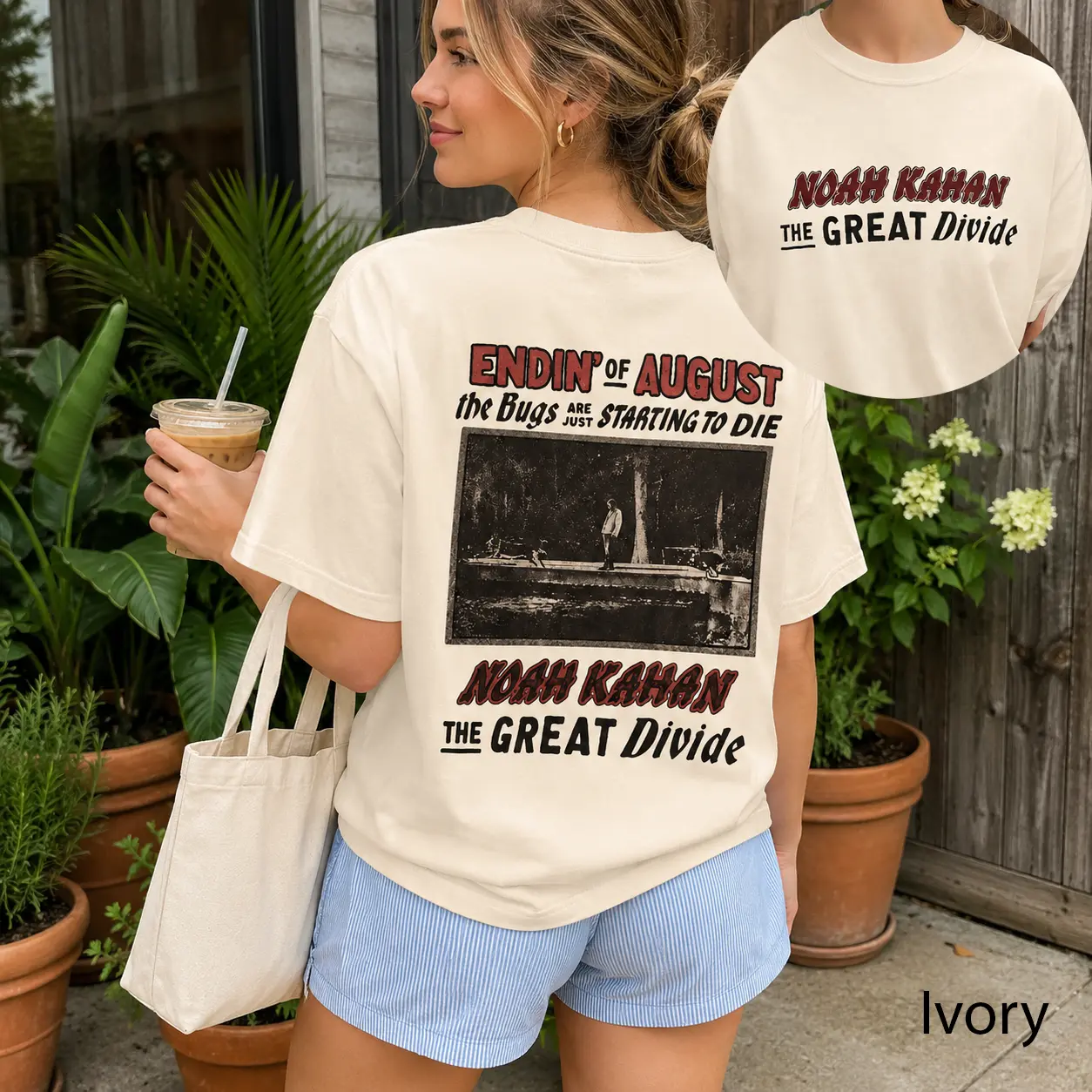 Noah Kahan The Great Divide Tour '26 T-Shirt Ivory Comfort Colors T-Shirt, Folk Indie Music Merchs Fans Gift