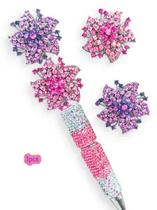 Creative Peony Flower Decoration, DIY Birthday Gift, Handmade Bead Pen Phone Chain Keychain, Indoor Ornament Car Hanging Accessory