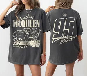 Vintage Lightning Comfort Colors Shirt – Retro Cartoon Cars Family Vacation 2026 Tee