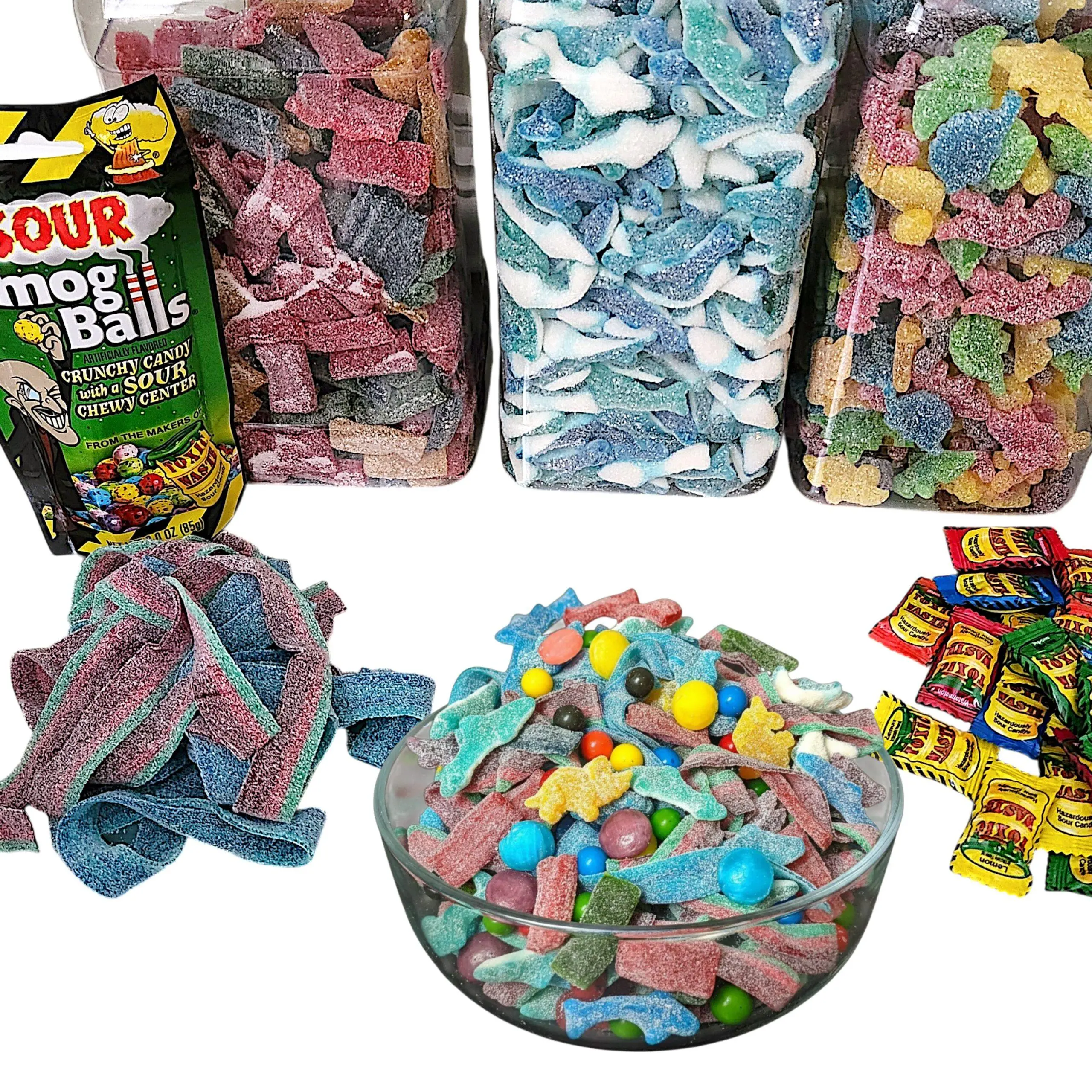 Aliens Poop Nuclear Sour Candy Mix Challenge 1 Pound | 6 Different Extreme Sour Candy Mix