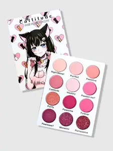 Cattitude Palette pink eyeshadow palette Glitter Makeup eyeshadow book Matte Blend pink eyeshadow eye
