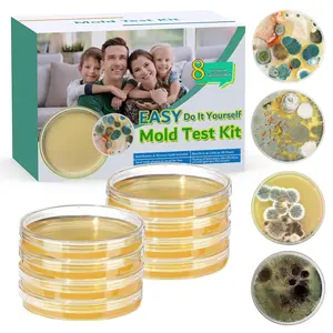 Mold Test Kit for Home, 8 Detection Tests for HVAC, Surfaces & Indoor Air Quality, DIY Black Mold Detector Testing kit at Home, Includes Detailed  Guide, 5X Magnifier & Free Lab Analysis