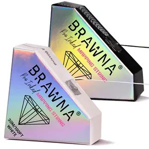 BRAWNA Black and White Mapping String for Lips and Eyebrows Mapping - 30m Each - PMU, Microblading, Brow Tint, Lamination Supplies