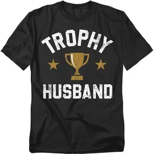 Trophy Husband Icon T Shirt – Funny Marriage Humor Tee, Unisex Adult Shirt for Men