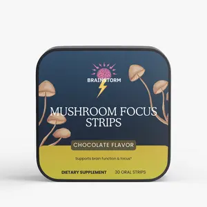 Mushroom Focus Strips, Dissolvable Chocolate Strips
