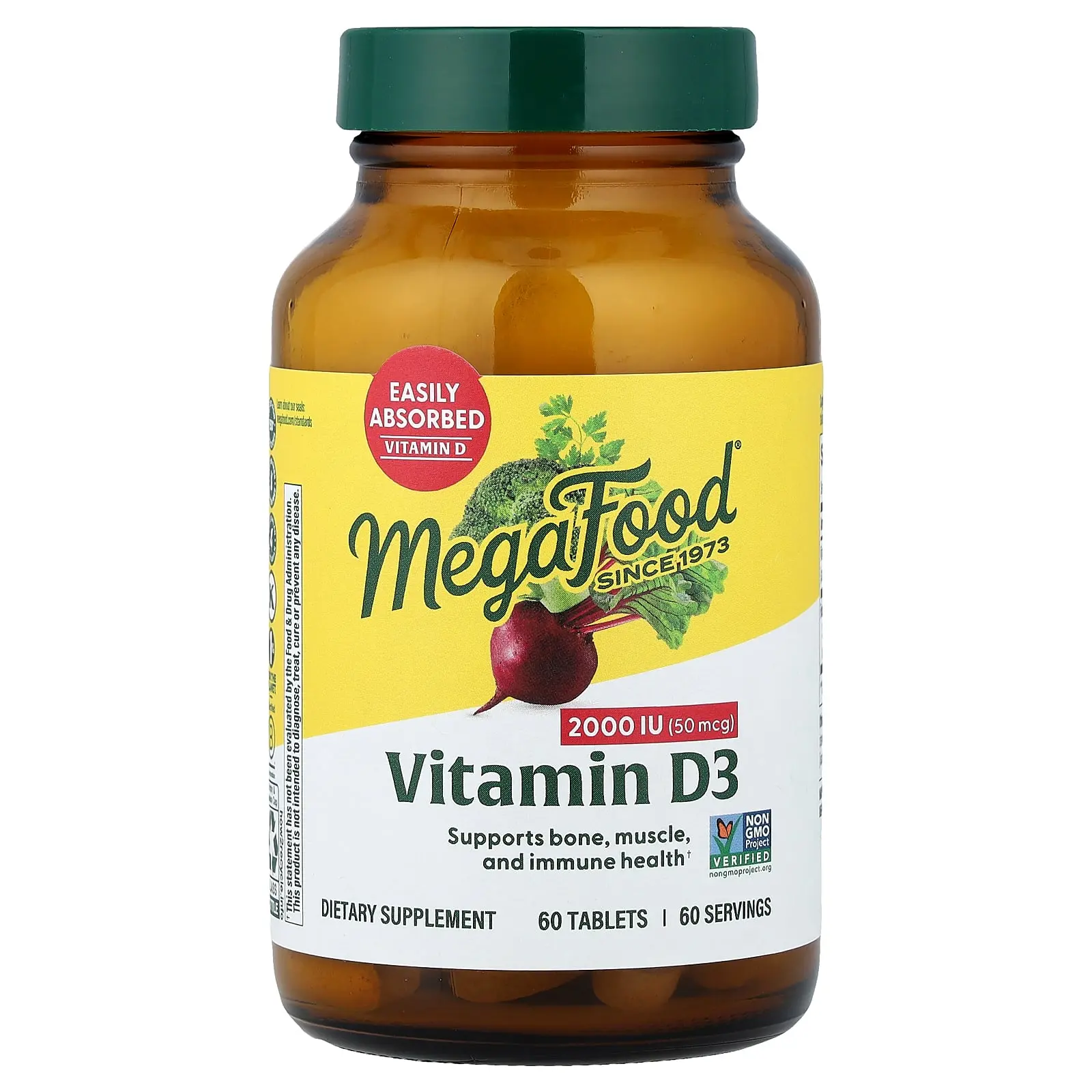 MegaFood Vitamin D3, 60 Tablets